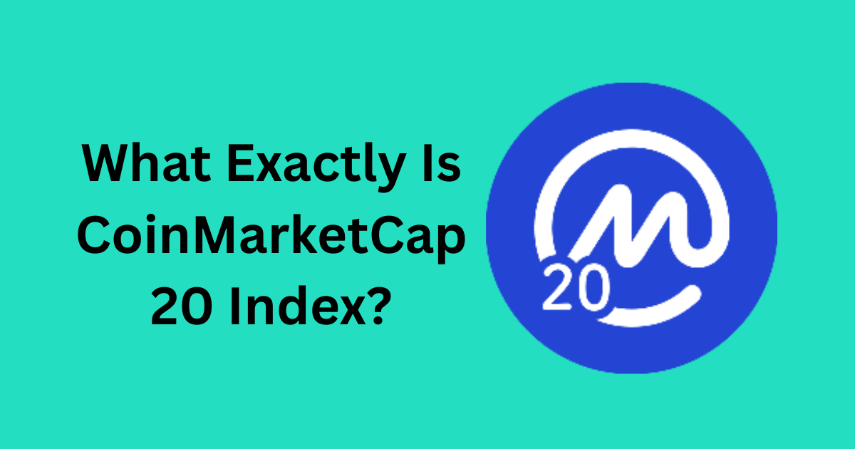 A clean visual showing CMC20 as an index token backed by Top 20 cryptocurrencies.