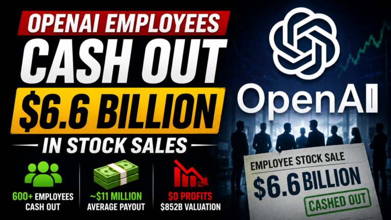Why Did 600 OpenAI Staff Just Sell $6.6 Billion in Shares Despite Zero Profits and $852 Billion Valuation?
